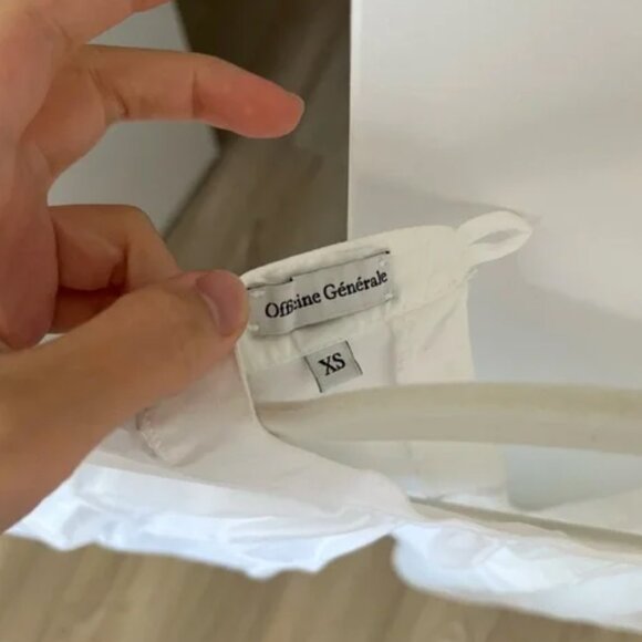 NWOT OFFICINE GÉNÉRALE white blouse - Picture 2 of 9